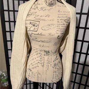 Forever 21 Cream Knit Shrug